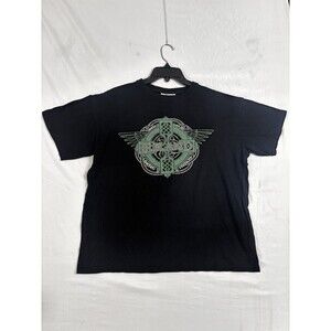 Traditional Craftwear Ireland Celtic Cross Graphic Black T-Shirt Men’s Large